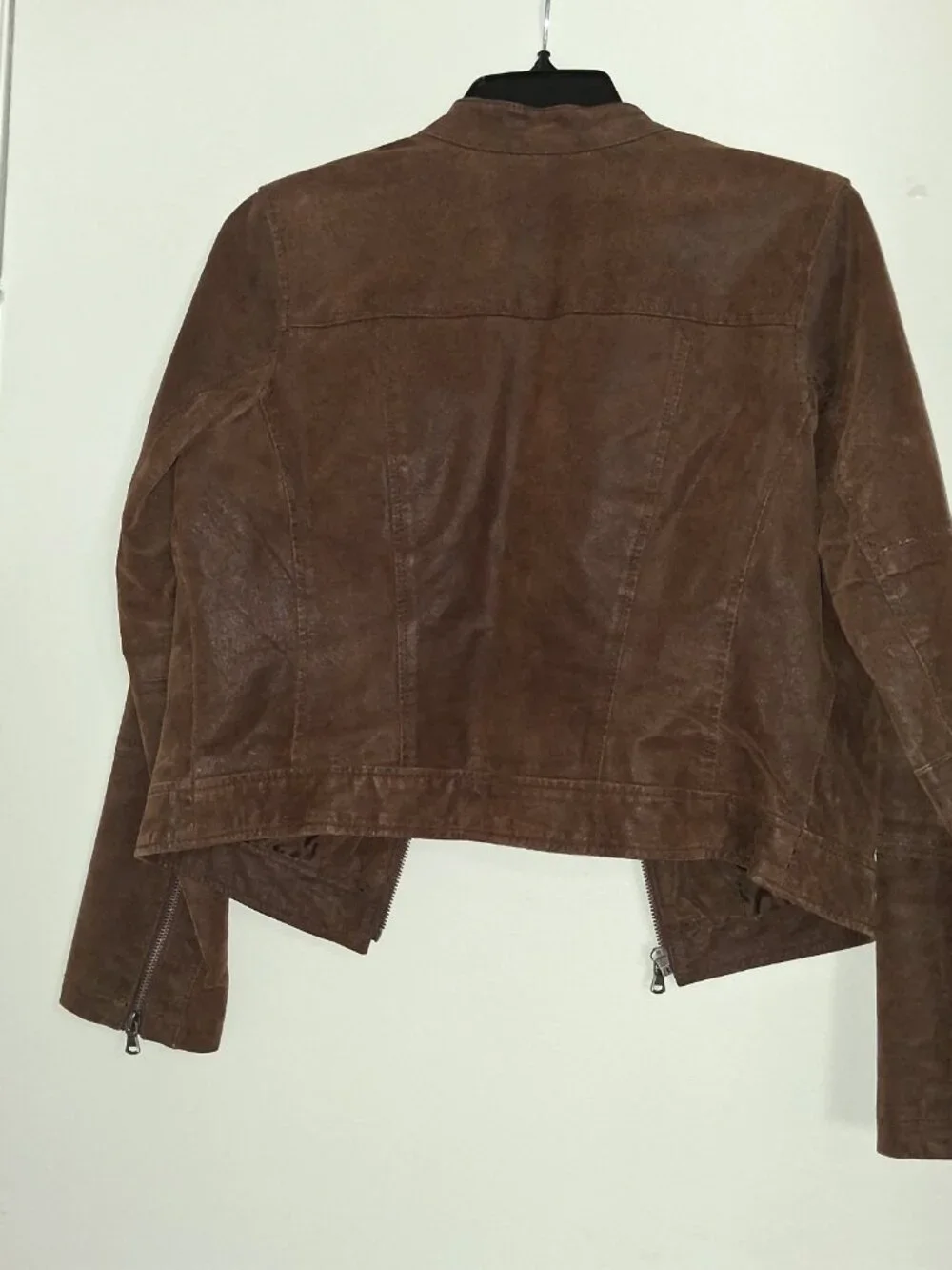 Levi's Vintage Brown Suede Leather Cafe Racer Moto Jacket PM